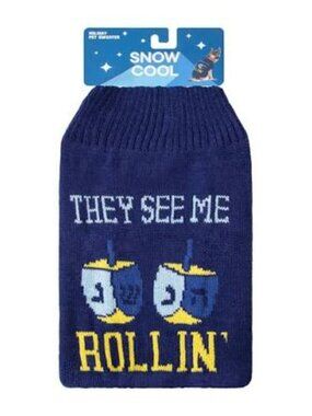 {NWT} Navy 'They See Me Rollin''  HANUKKAH Holiday Dog Sweater S or M